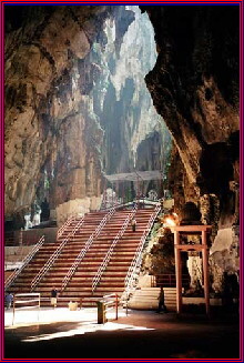 Cathedral like interior of Batu Caves, Malaysia